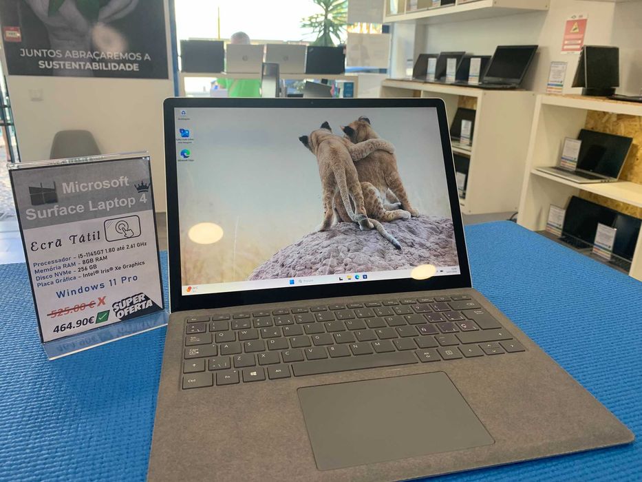 Microsoft Surface Laptop 4 |  i5-1145G7 | Ecrã Tátil | Windows 11 Pro | Loja Física e Web Site