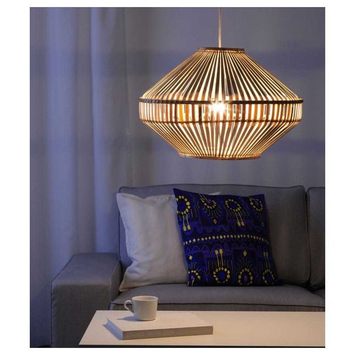 Candeeiros suspensos JASSA IKEA rústicos de bambu e feitos à mão