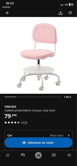 Cadeira p/ secretária criança