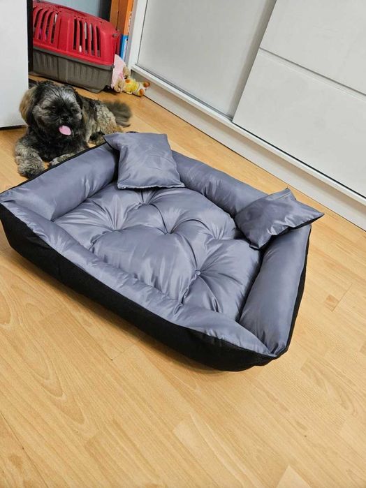 Mocne Legowisko Dla Psa Kota Wodoodporne 75x65 cm + Gratis 2x poduszki