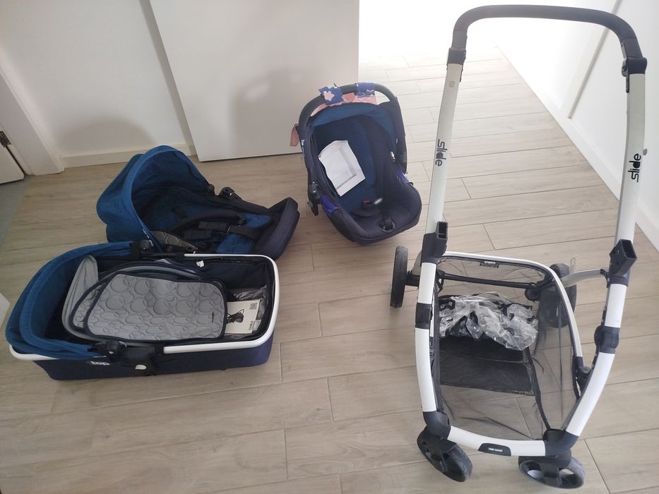 Vendo carrinho de bebé com ovo, alcofa e cadeira