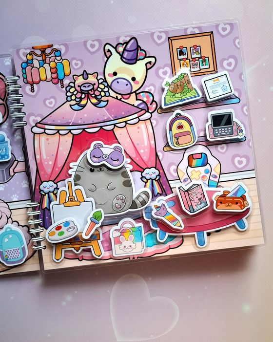 Альбом на липучках "Тока Бока: Моя Пушинка"  з котиком Пушин.