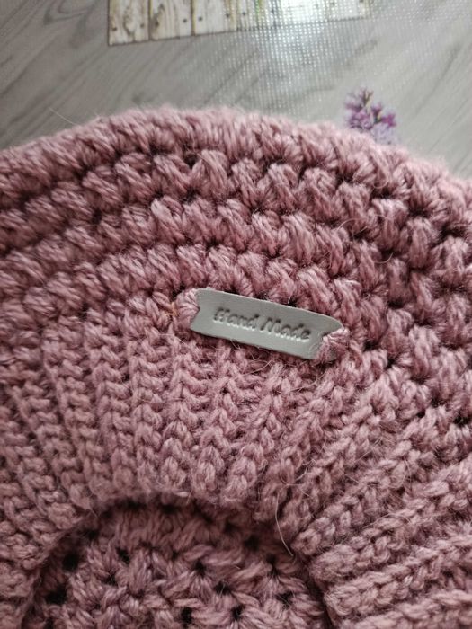 Теплий берет, ручне в'язання