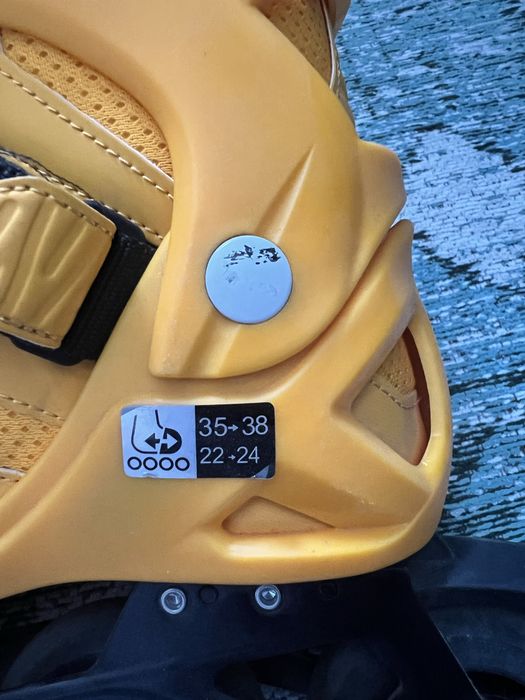 Rolki fitness dla dzieci Fit5 JR żółte z regulacja rozmiaru