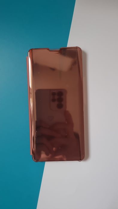 Etui z klapką do Huawei Nova 9,Honor50 Clear View Case Różowe złoto