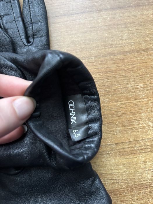 Czarne skórzane rękaiwczki damskie