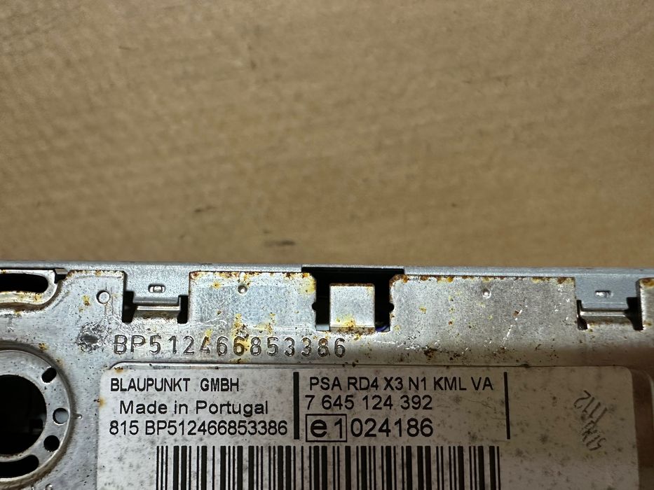 RADIO CD ORIGINAL RD4 CITROEN C5 FASE 2 SW 7645.124.392