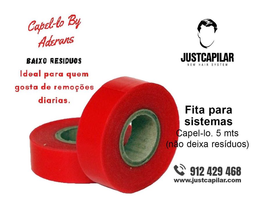 Fita para sistemas capilares, Capel-lo. 5 mts (não deixa resíduos) - Próteses Capilares HD Premium | Justcapilar - Lisboa e Aveiro