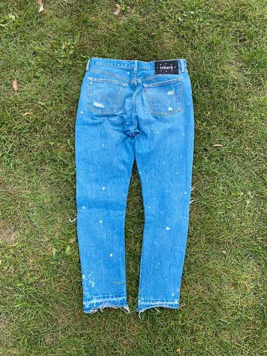 Spodnie męskie jeansy Levis 501 reborn L blue niebieski denim