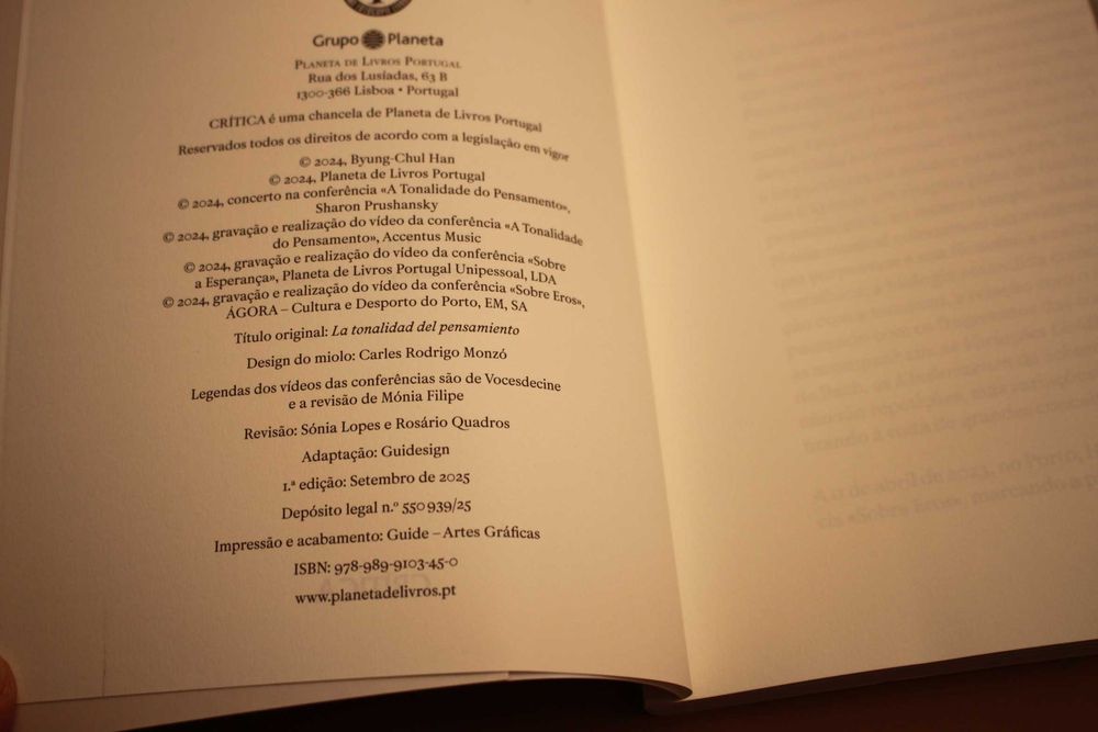 A Tonalidade do Pensamento Byung-Chul Han