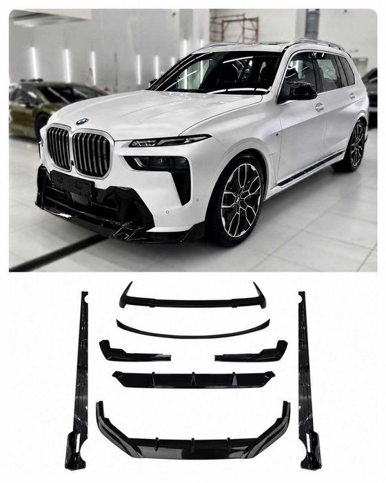 Комплект обвесов Black Warrior для BMW X7 G07  Paradigma style диффузор спойлер пороги губа сплиттер сплiтер