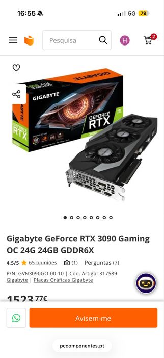 Rtx 3090 gigabyte 24 gb