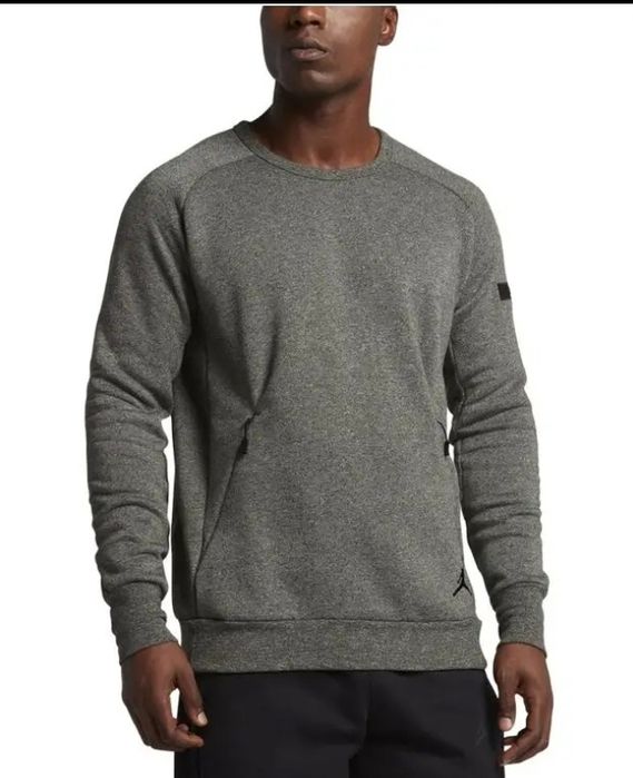 Кофта Air Jordan
Icon Fleece CREW Sweatshirt / Grey
Men – Black/Black (Оригінал)