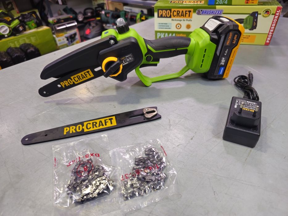 ProCraft PKA44 Мини Пила Аккумуляторная Акум.4.0Аh +2шт Шины ,2шт Цепи