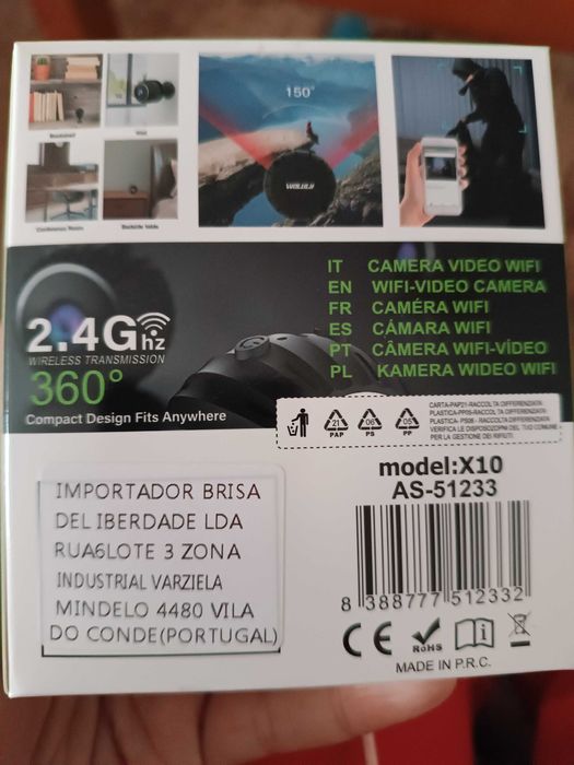 Mini Câmara Wi-Fi 1080p c/ Gravador HomeSafety