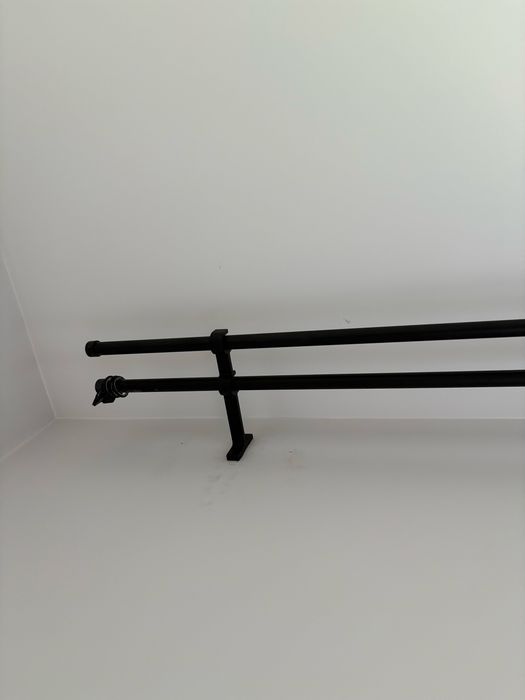 Karnisz podwójny czarny 320 cm
