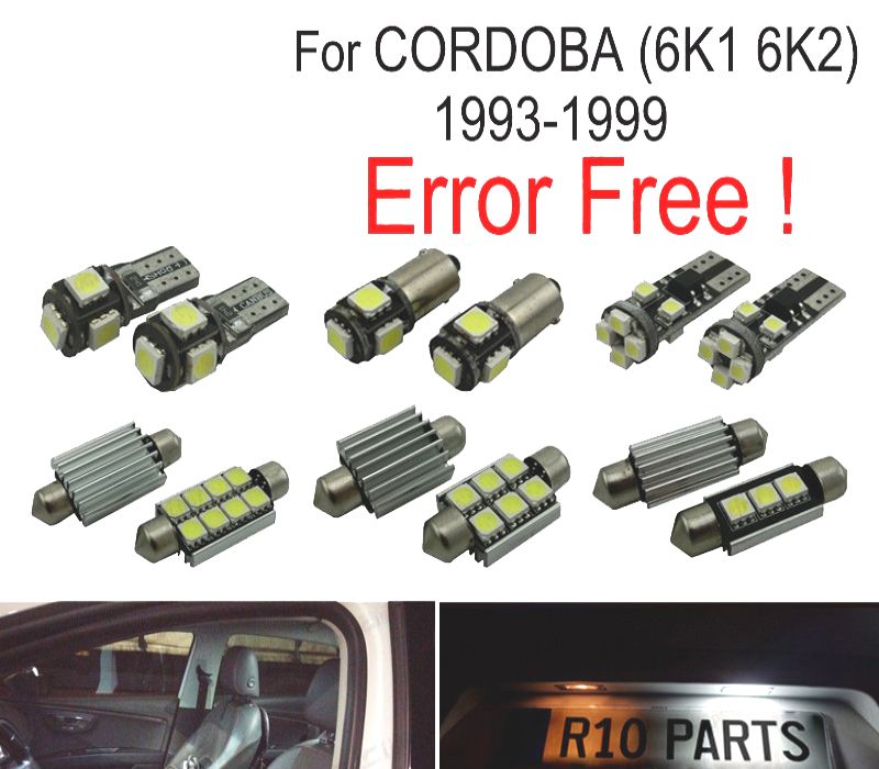 KIT COMPLETO 11 LAMPADAS LED SEAT CORDOBA 6K1 6K2 93-99