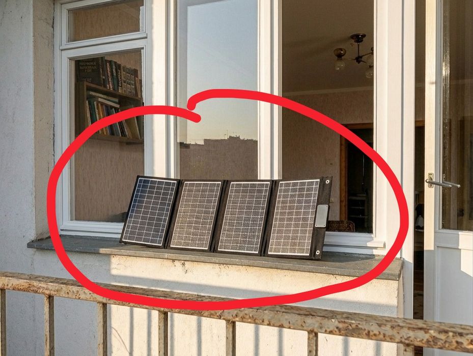 120W. Портативна сонячна панель.