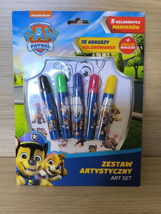 Zestaw artystyczny psi patrol kolorowanki nickelodeon