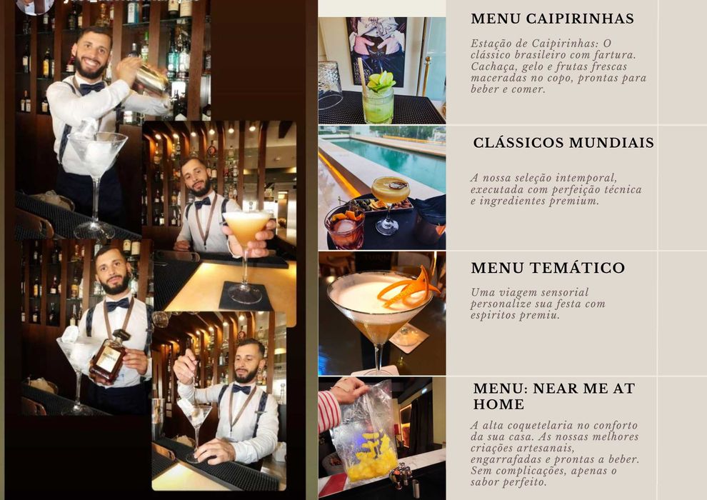 Serviço de bar e eventos.