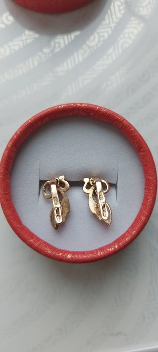 Золотые серьги. Золотые серьги 583.  Золото СССР.  Украшения.