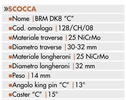 Chassi Kart BRM DK8 CK-FIA-128-CH-08