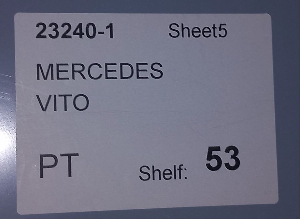 Película vidro traseiro Mercedes VITO W639
