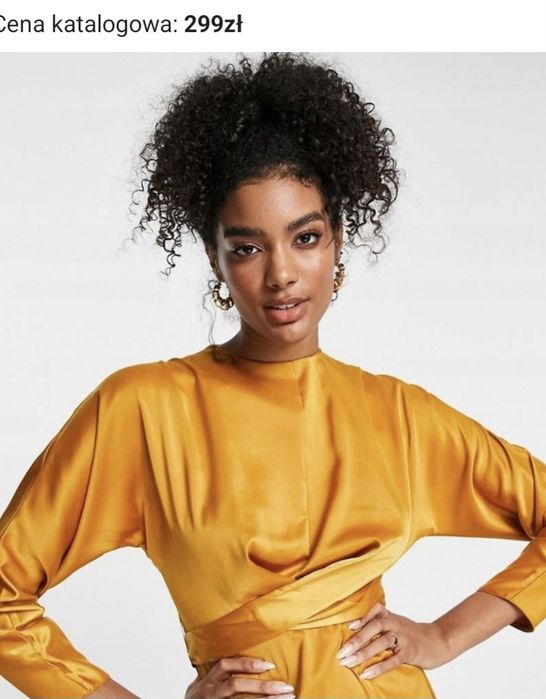 OKAZJA asos taliowana długa maxi sukienka wesele komunia 42 xl 40 l m