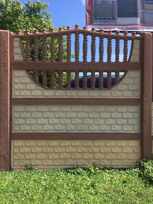 Забор залізобетонний Луцьк. Європаркан.