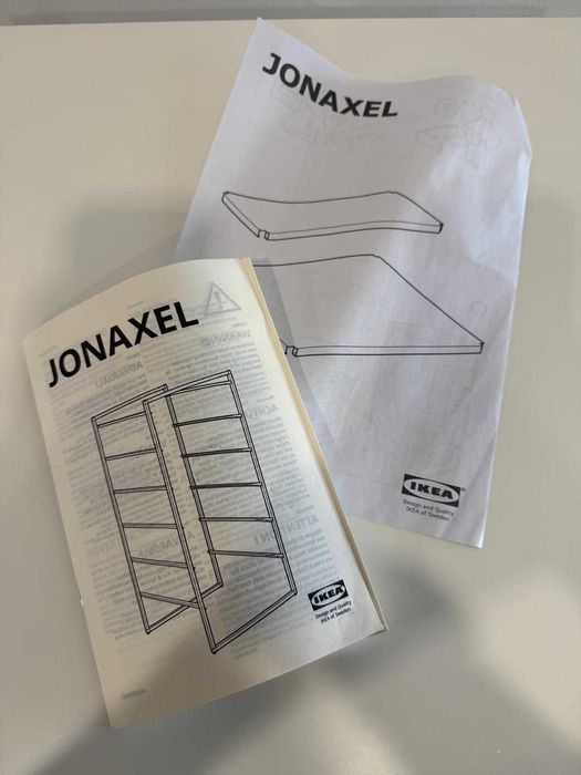 Estrutura IKEA Jonaxel branca com prateleira superior