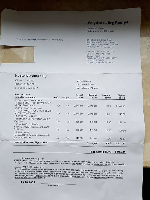 Aparat aparaty słuchowe resound thermotec secret ear 2 komplety