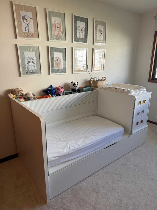 Berço conversivel com cama solteiro