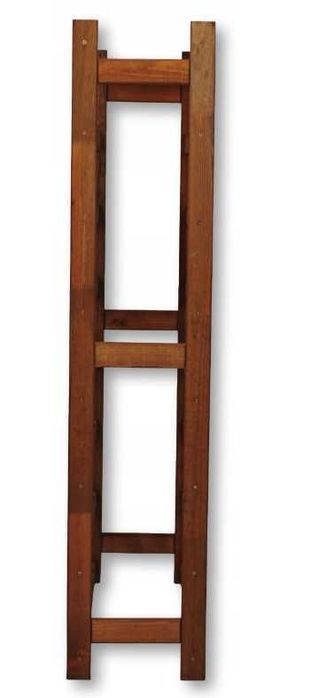 Regał STOJAK NA WINO 56 butelek Brązowy Drewniany 120cm Nowy