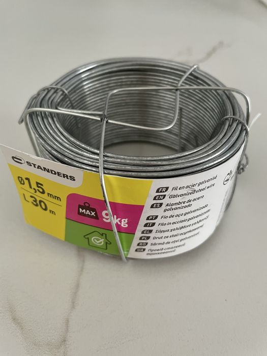 Fio de aço galvanizado 1.5mm 30m
