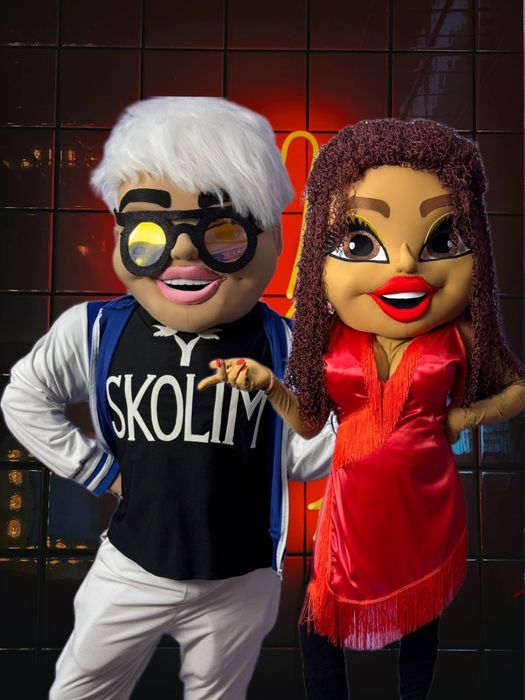 Tancerze Żywa maskotka na imprezę Alvaro mężczyzna kobieta  miś