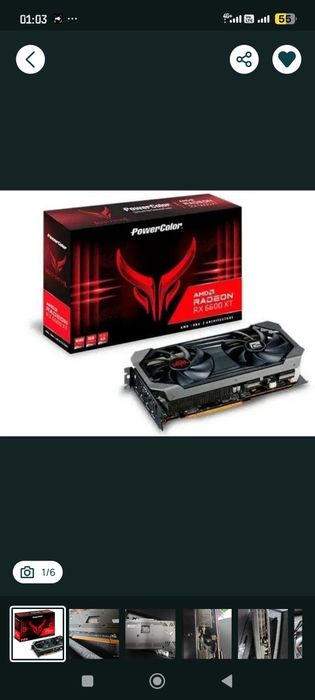 Відеокарта POWERCOLOR RX 6600 XT RED DEVIL 8GB ОС нова