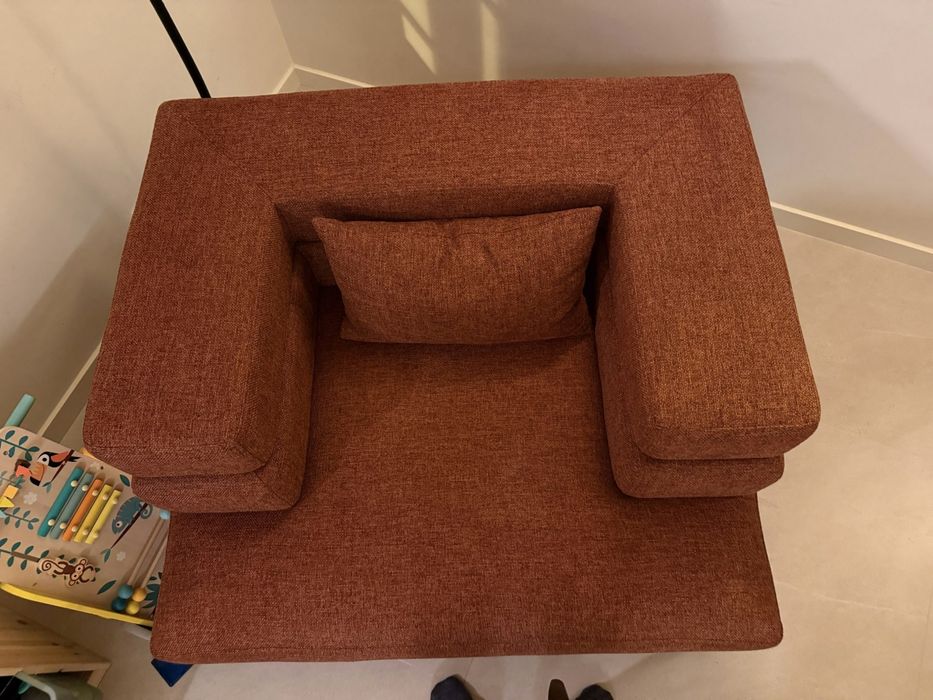 Conjunto Sofá e Puff