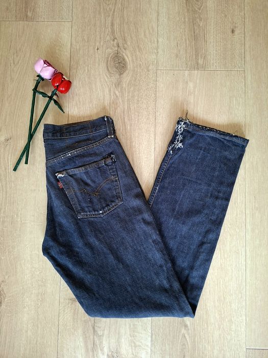 Levi's 501 Jeansy Jeans Spodnie Vintage Retro Distressed W30 L32 | Made in Poland, Klasyk