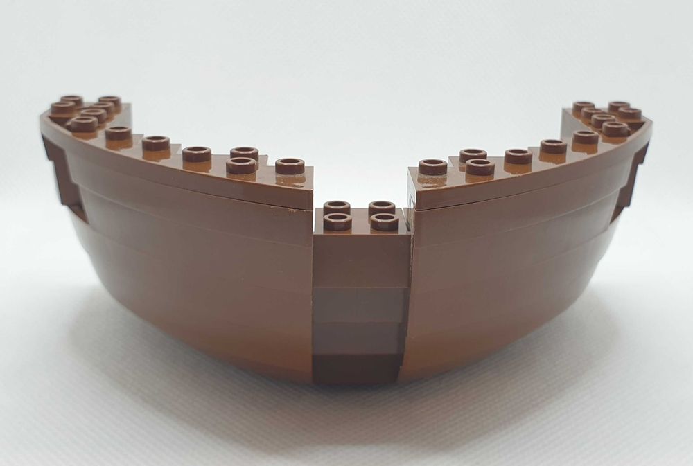 Lego 2556c03 kadłub statku 12x16x5 1/3 brązowy OLD Pirates