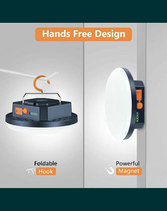 Ліхтар акумуляторний MOS-14 повербанк лампа для кемпінгу