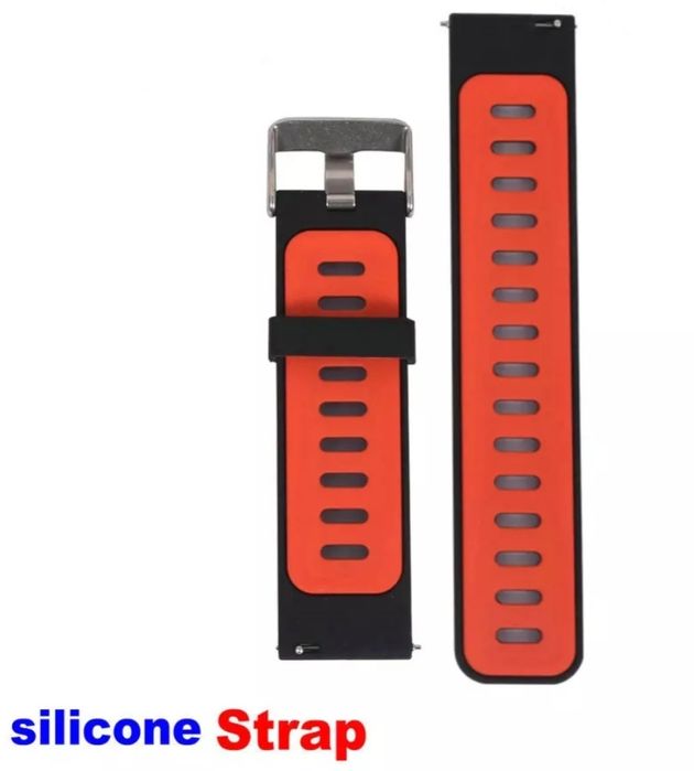 Pasek silikonowy czarny czerwony pudrowy róż 20, 22