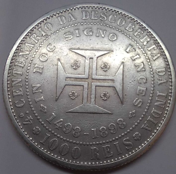 1000 Réis 1898 Prata - IV Centenário da Índia - MBC+
