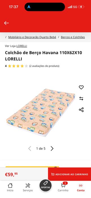 Berco trocador com colchão tudo novo