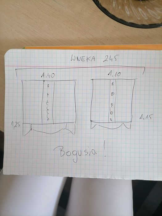 Firana drapowana dołem