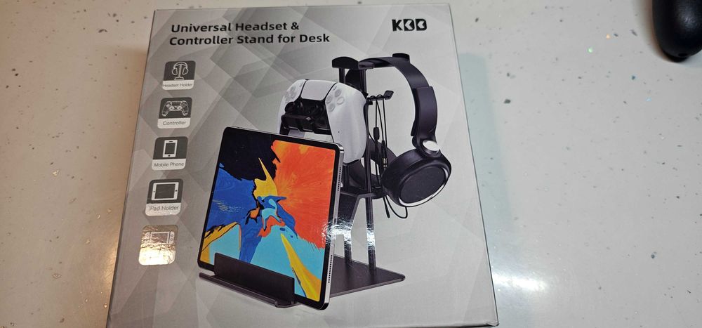 KDD Stojak na słuchawki, kontroler i zestaw słuchawkowy na biurko.