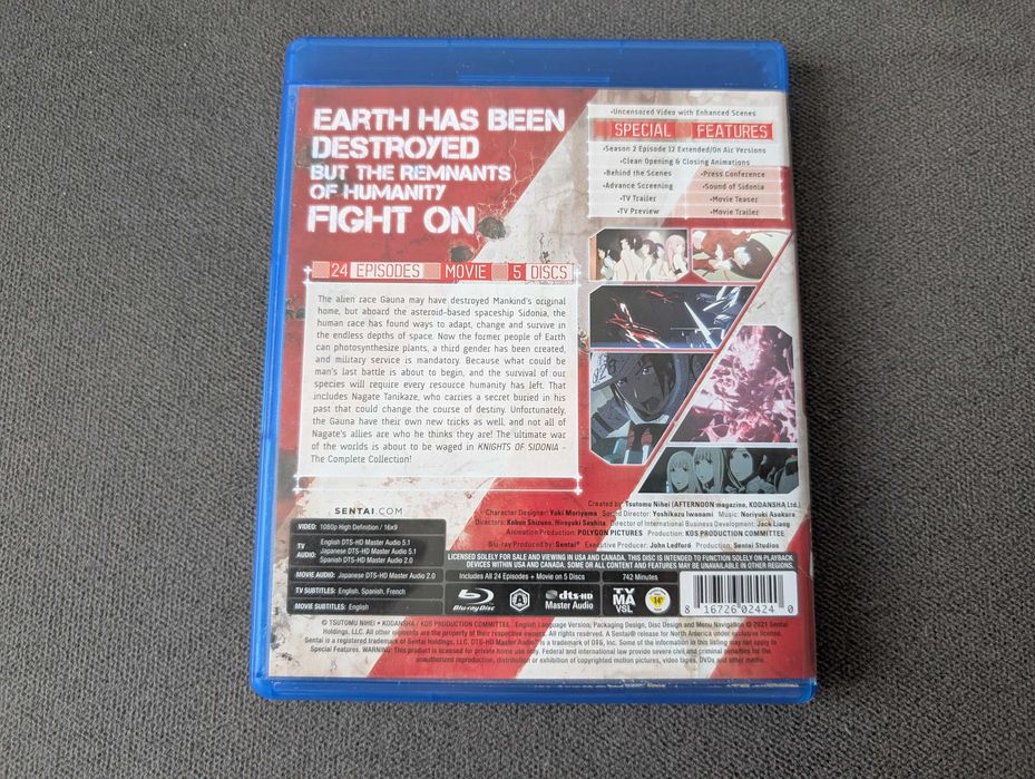 Knights of Sidonia Anime 2 sezony + film Blu-Ray