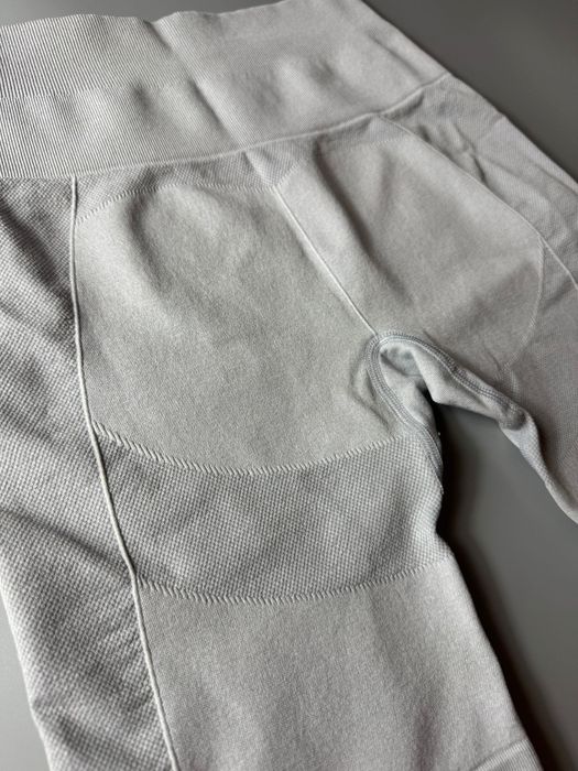 KOLARKI damskie leginsy krótkie wysoki stan SZARE S