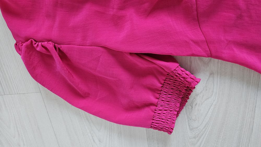 Różowa bluzka pufiaste kpszula rękawy 36 asos s