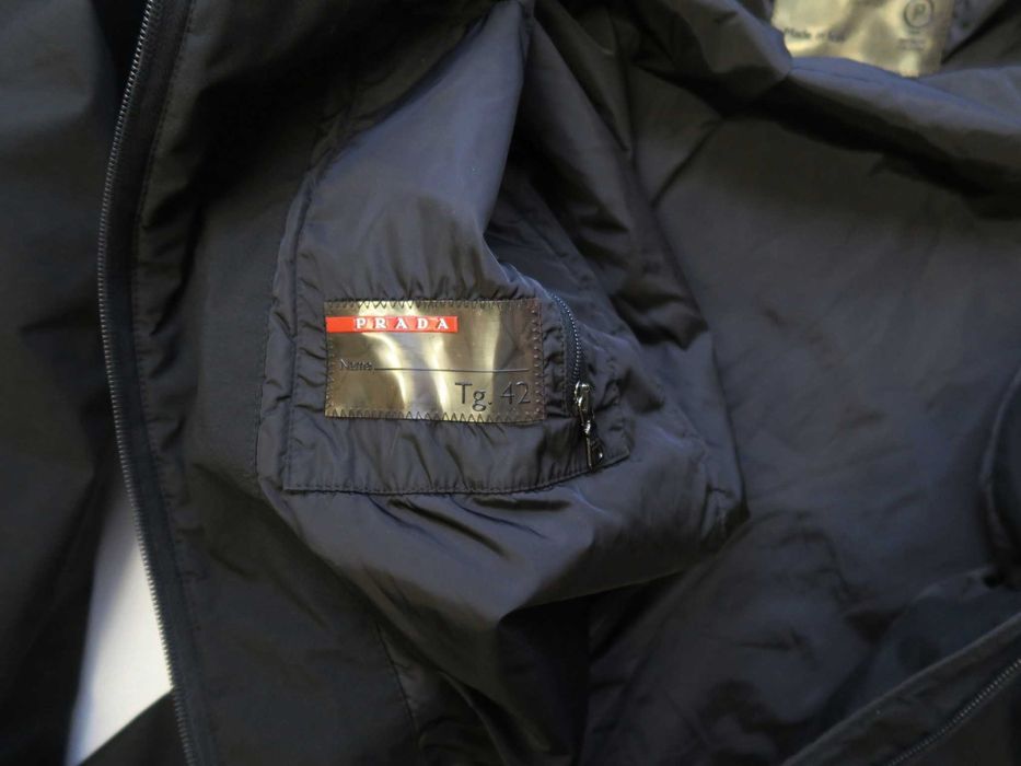 Prada płaszcz z kapturem gore-tex damski recco M