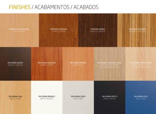 Balcão atendimento ao público metálico e madeira de melamina Novo